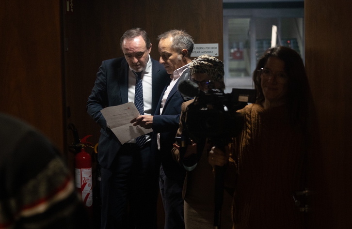 Esparza, poco antes de protagonizar una espectacular pataleta en el Parlamento.