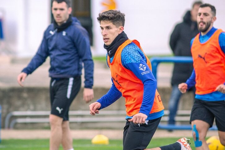 Giuliano Simeone, reincorporado al normal desarrollo de los entrenamientos.