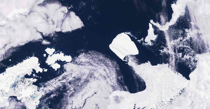 Imagen de satélite del iceberg A23a.