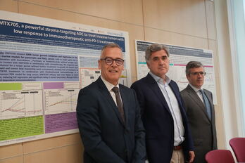 Imagen de archivo del presidente de Quimatryx, Pedro Esnaola (primero por la izquierda).