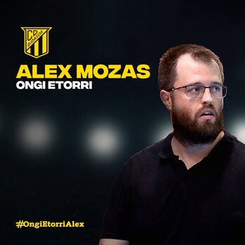 Cartel con el que el Bidasoa ha anunciado la llegada de Mozas para las dos próximas temporadas.