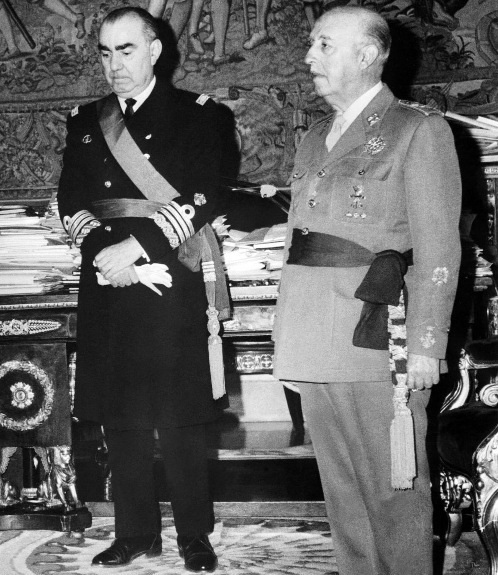 Franco y Carrero Blanco, tras ser desigando este primer ministro en junio de 1973.