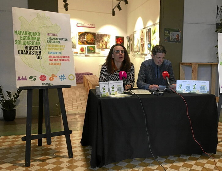 Iune San Millán y Javier Liras, en la presentación de la Auditoria Social 2023.