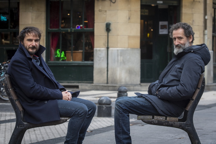 Aitor Arregi eta Jon Garaño Donostian.