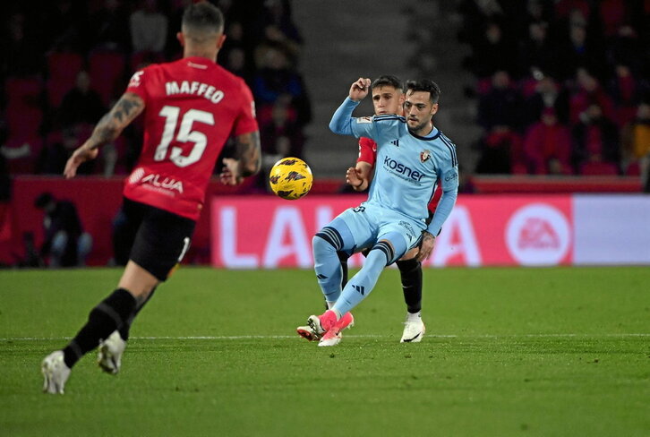 Arnaiz, que salió como titular, fue quien botó la falta que dio lugar al 0-1.
