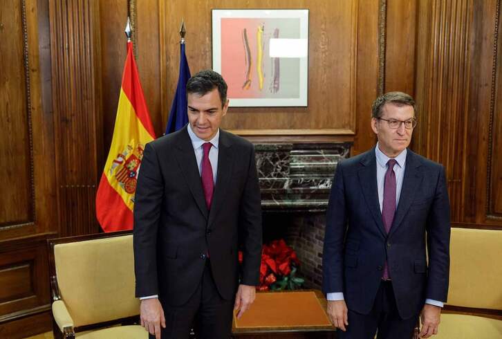 Sánchez y Feijóo no han mostrado ninguna cercanía ante las cámaras.