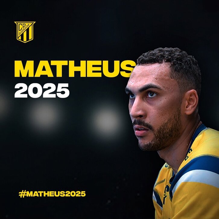 El pivote Matheus da Silva seguirá vistiendo de amarillo hasta 2025.