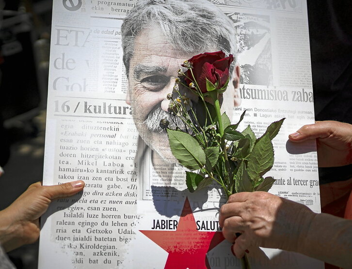 Jabier Salutregiri Ean egindako omenaldia, pasa den ekainaren 24an.