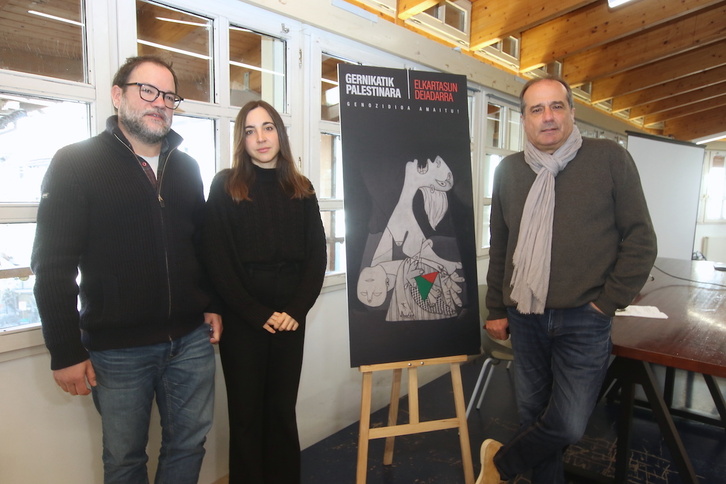 Rueda de prensa de la iniciativa Gernika Palestina y Mundubat.