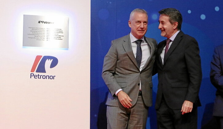 La sintonía entre Urkullu e Imaz quedó en evidencia en este acto de Petronor, en octubre pasado en Muskiz.