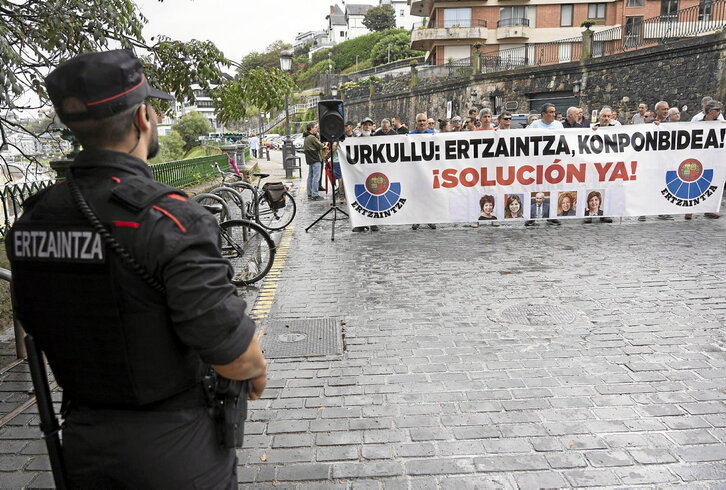 Ertzaintzak aurten bultzatutako protesta bat.