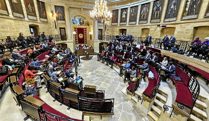 Pleno de las Juntas Generales de Bizkaia en que se aprobaron las cuentas.