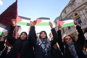 Bilbon Palestinaren alde egindako kontzentrazioa.