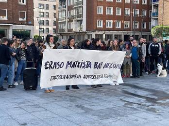 Concentración celebrada este sábado en Deustu. 