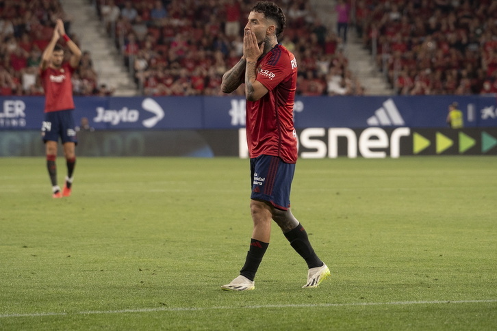 Rubén García se lamenta de una ocasión perdida.