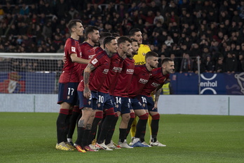 El último once de Osasuna en El Sadar.