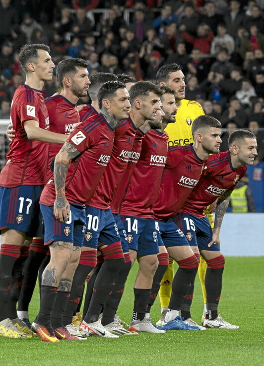 El último once de Osasuna en El Sadar.