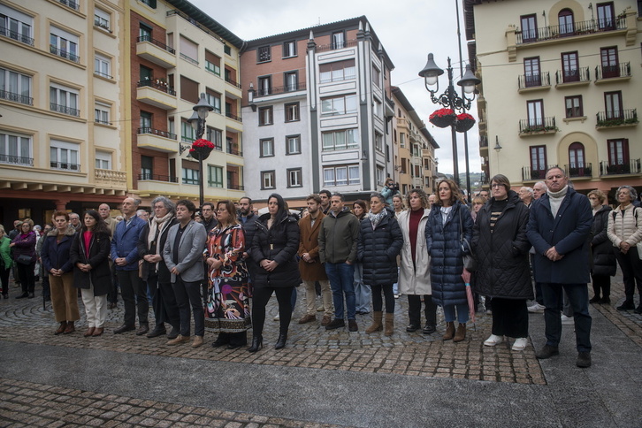 Ivan Illarramendiren hilketa salatzeko Zarautzen azaroan egindako elkarretaratzea.