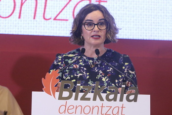 La diputada general de Bizkaia, Elixabete Etxanobe