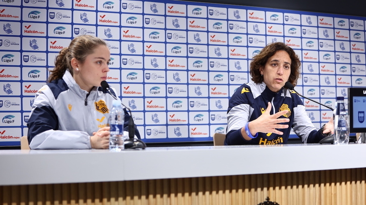 Cecilia eta Natalia Arroyo, gaurko prentsaurrekoan.