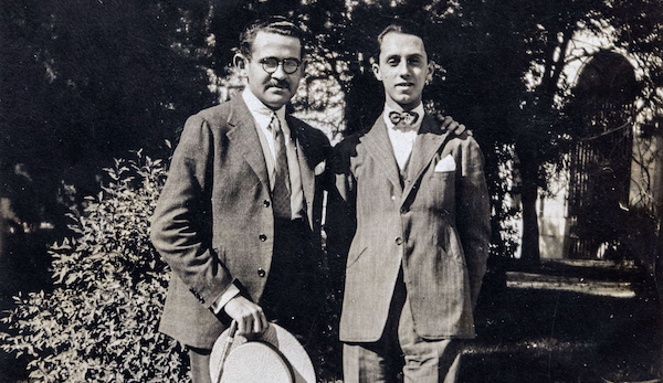 Salvador Bacarisse y Fernando Remacha en 1921. (ARCHIVO GENERAL DE NAFARROA)