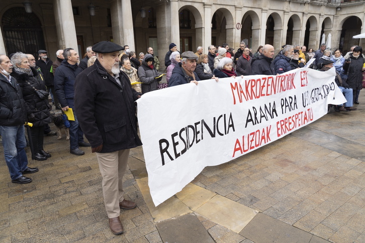 Concentración celebrada este miércoles en Gasteiz.