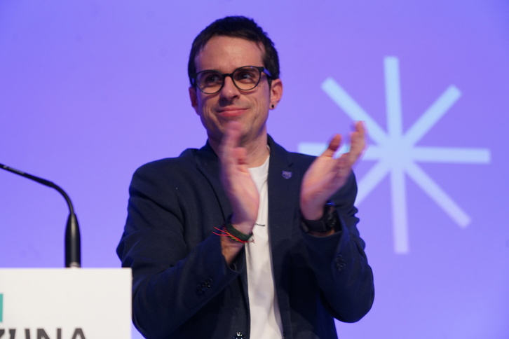 Pello Otxandiano, durante su intervención de este sábado.