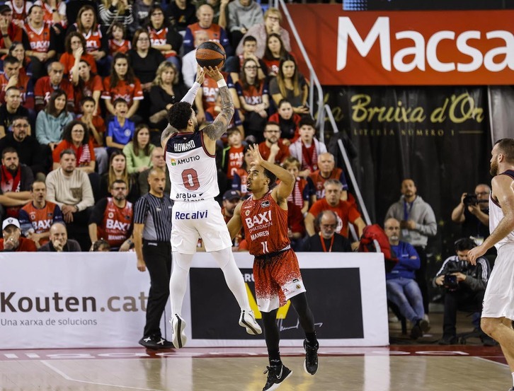 Howard ha despertado en la segunda parte para liderar el juego ofensivo baskonista con 20 puntos y llevarse la victoria de la cancha del Manresa.