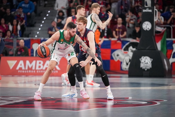 Luca Vildoza, en su reciente visita a Gasteiz con la camiseta de Panathinaikos.