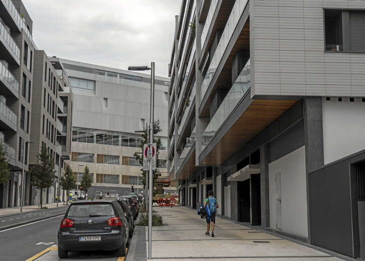 Viviendas en la zona de Aldapeta, en Donostia.