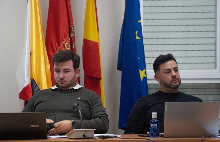 El alcalde de Orkoien, Álex López (PSN), y su segundo, Diego Viñas (UPN).