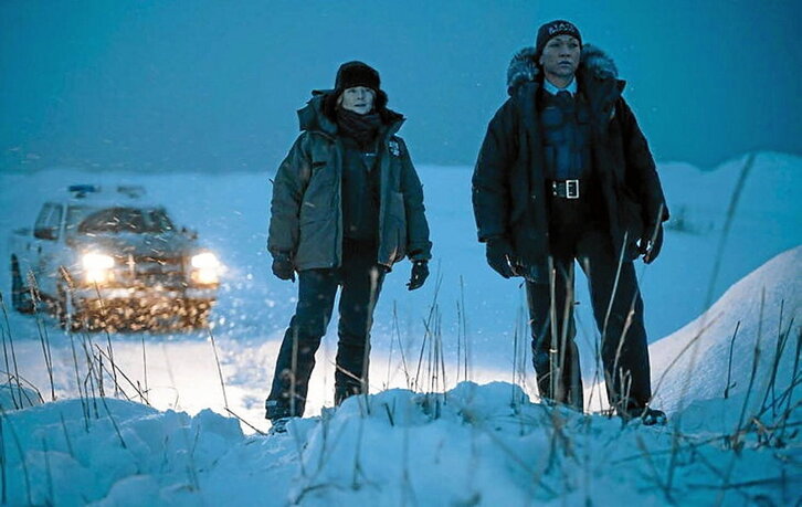 «True Detective Night Country» telesail berriaren fotograma bat.