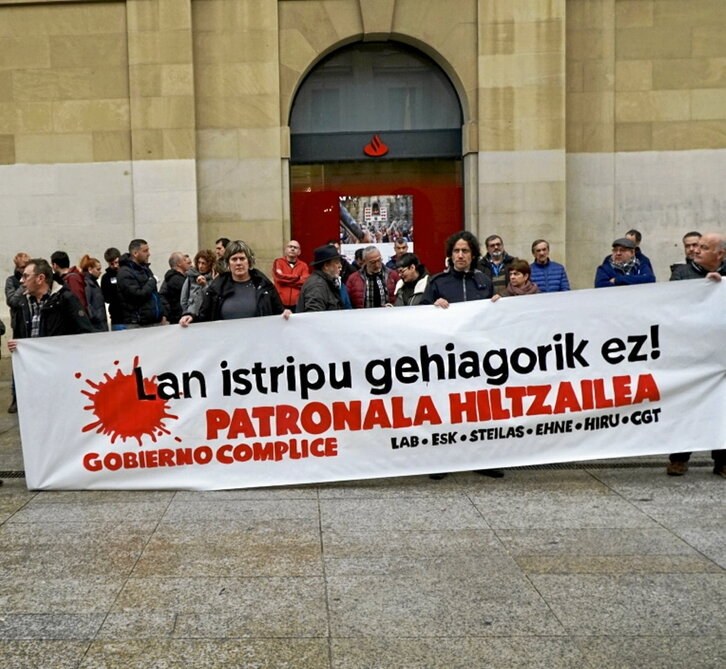 Concentración el miércoles en Iruñea.