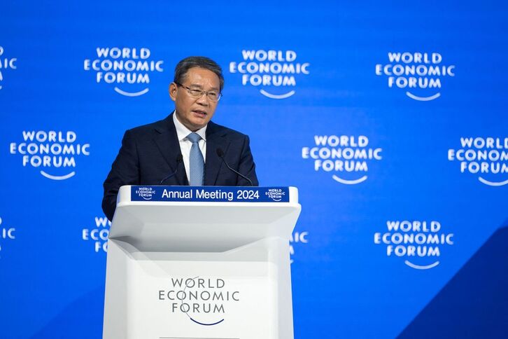 El primer ministro chino Li Qiang en Davos