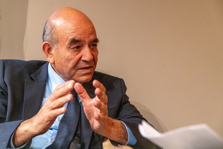 Raji Sourani, durante la entrevista concedida a NAIZ.