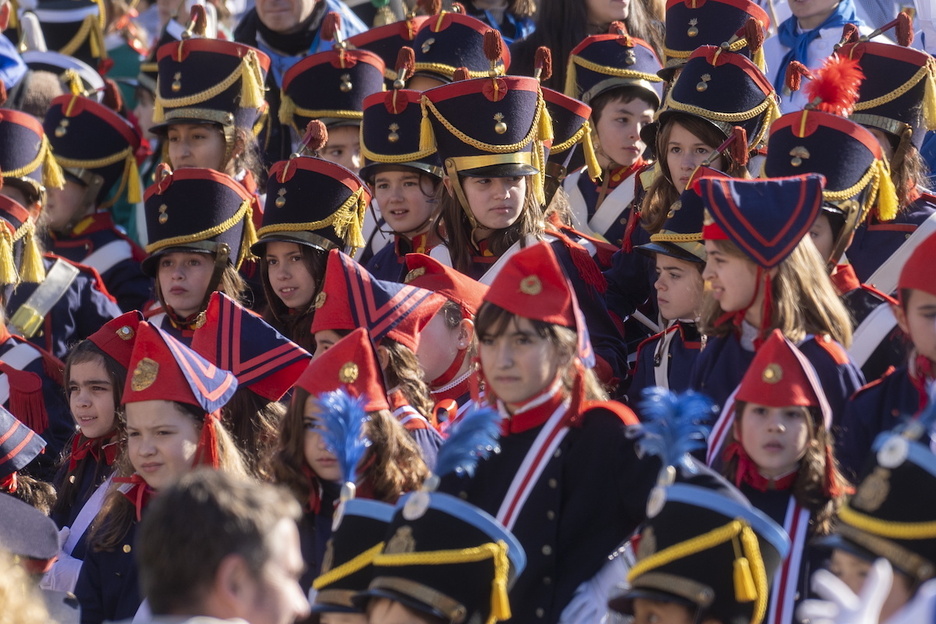 Donostiako txkienak, desfilearen zain.