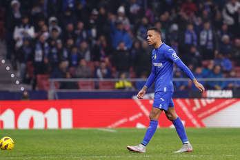 Greenwood, durante un partido liguero frente al Rayo. 