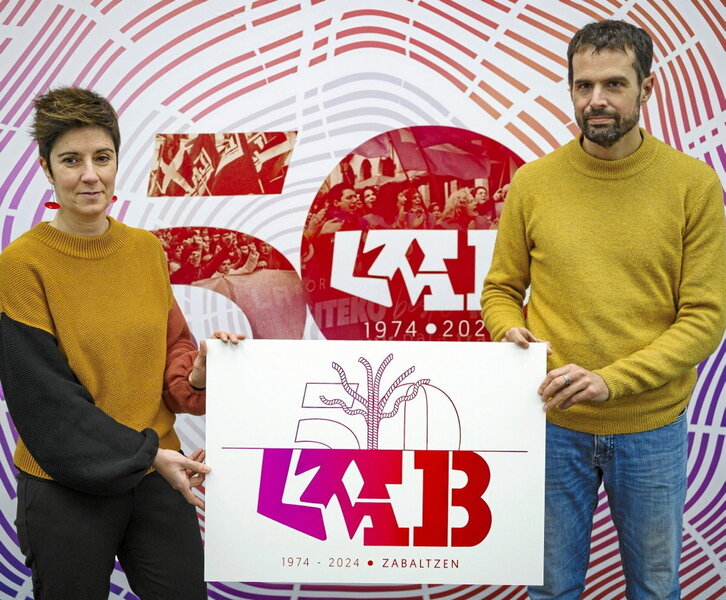 LABen prentsaurrekoa, sindikatuaren 50. urteurrena aurkezteko.