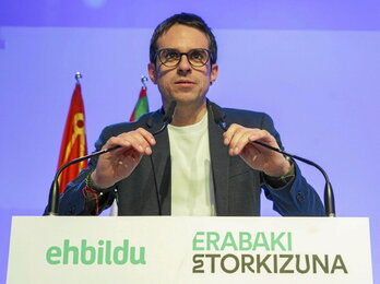 Pello Otxandiano, en un acto reciente de EH Bildu.