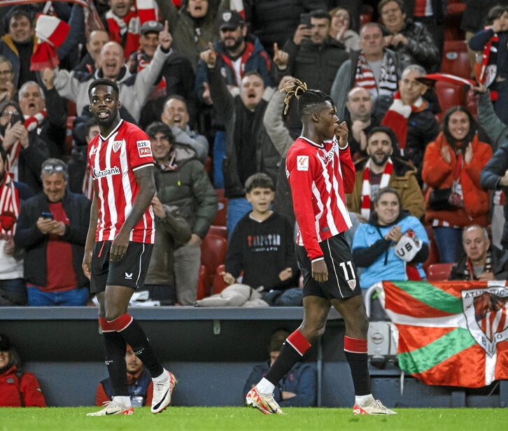 Iñaki eta Nico Williamsek garaipenaren golak egin zituzten, Bartzelona garaitzeko.