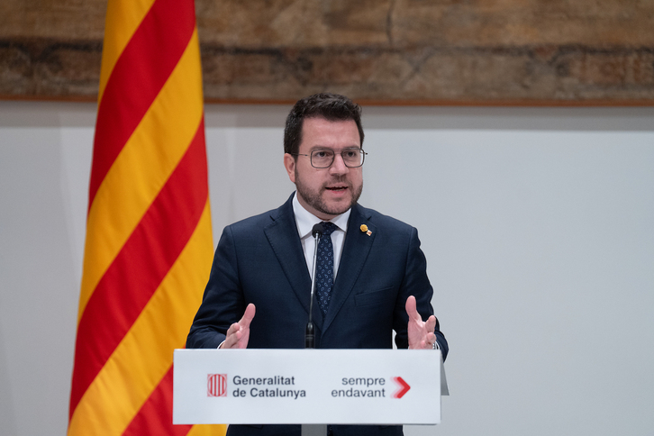 El president catalán, Pere Aragonès, el 23 de enero.