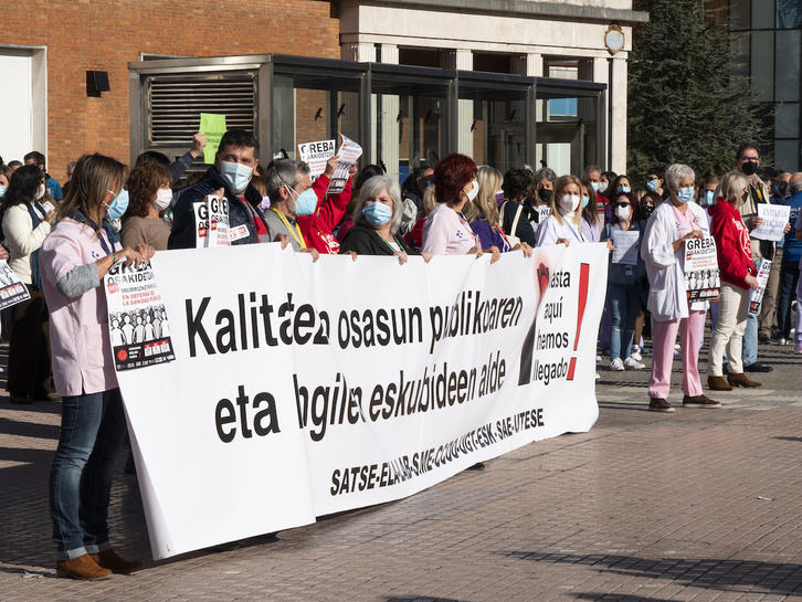 Imagen de archivo de una movilización en Osakidetza.