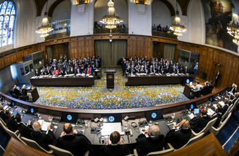 Imagen tomada durante la audiencia del 11 de enero en La Haya.