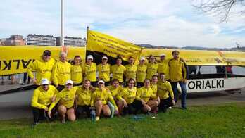 Las remeras de orio se han llevado la primera bandera de traineras de la temporada.