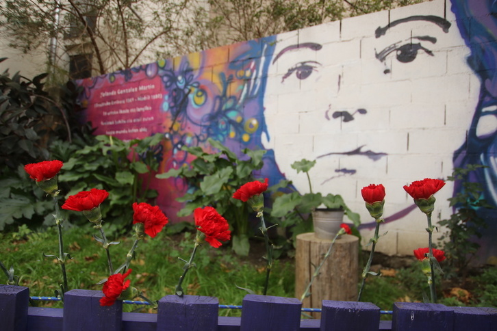 Yolanda Gonzalezi aurreko igandean egindako omenaldia.