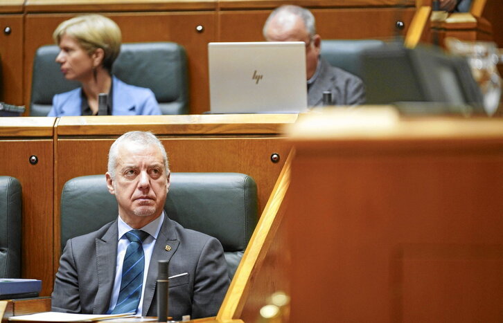 El lehendakari, en el Parlamento.