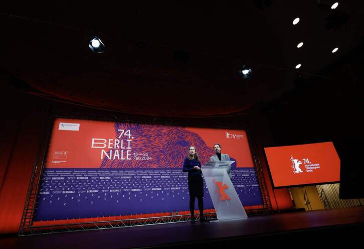 Mariette Rissenbeek y Carlo Chatrian, directora ejecutiva y director artístico, respectivamente, en la presentación de enero pasado.