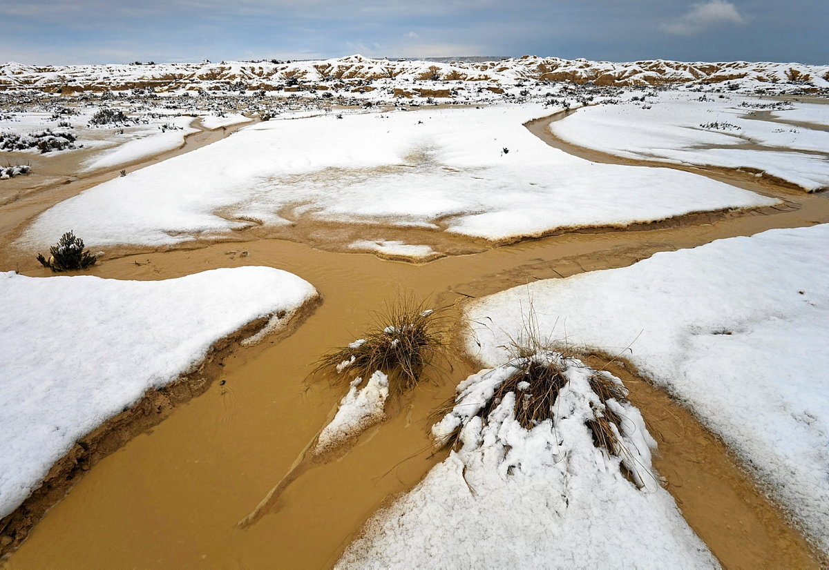 Canales de fusión de la nieve.