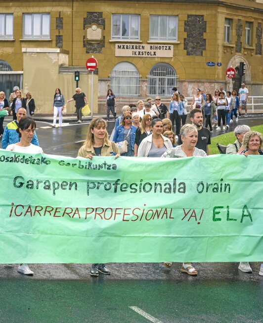 Movilización de limpiadoras de Osakidetza.