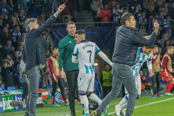 Txapeldunen Ligako partida Realaren eta Benficaren artean, Anoetan.